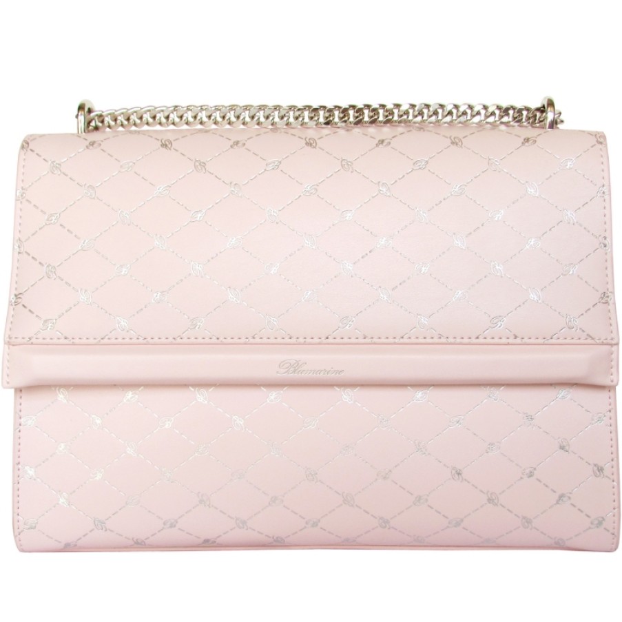 Borse Da Donna Blumarine | Borsa A Tracolla Blumarine Da Donna In Pelle Signature Rosa B81Pwb300042050