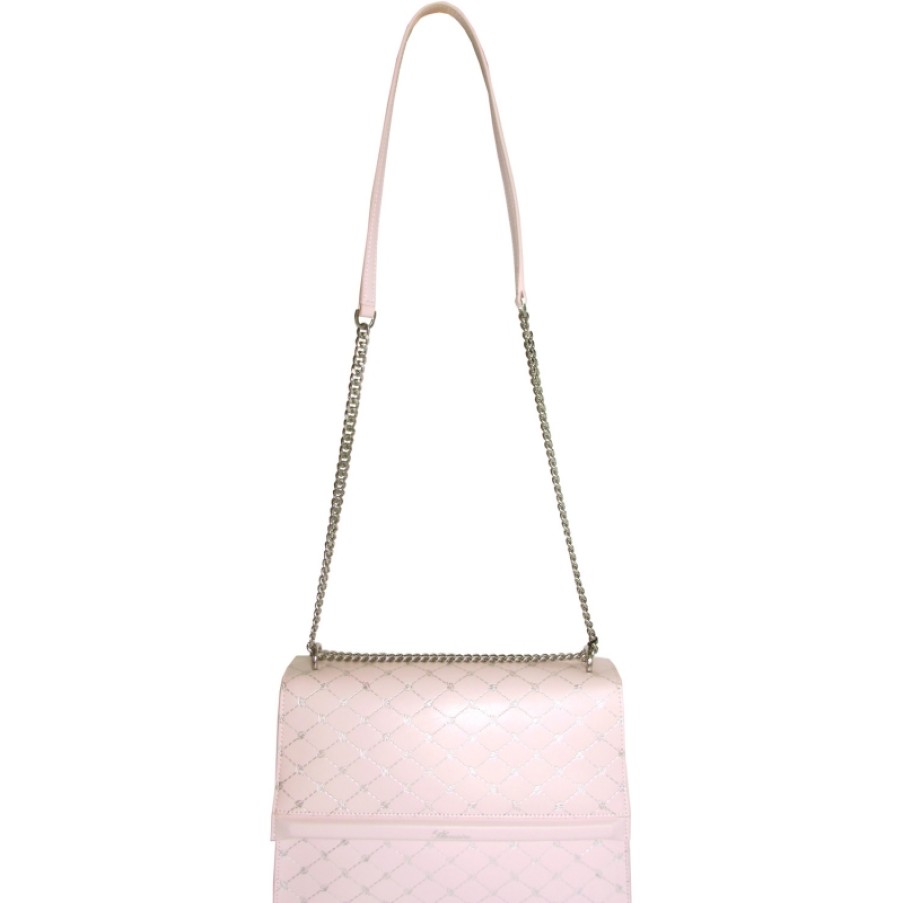 Borse Da Donna Blumarine | Borsa A Tracolla Blumarine Da Donna In Pelle Signature Rosa B81Pwb300042050