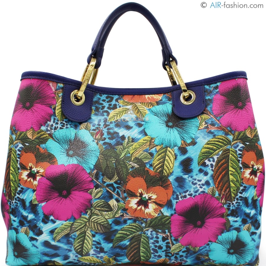 Borse Da Donna Braccialini | Braccialini Borsa Tote Beth Con Fiori Colorati B17382-Yy-2994-Uni