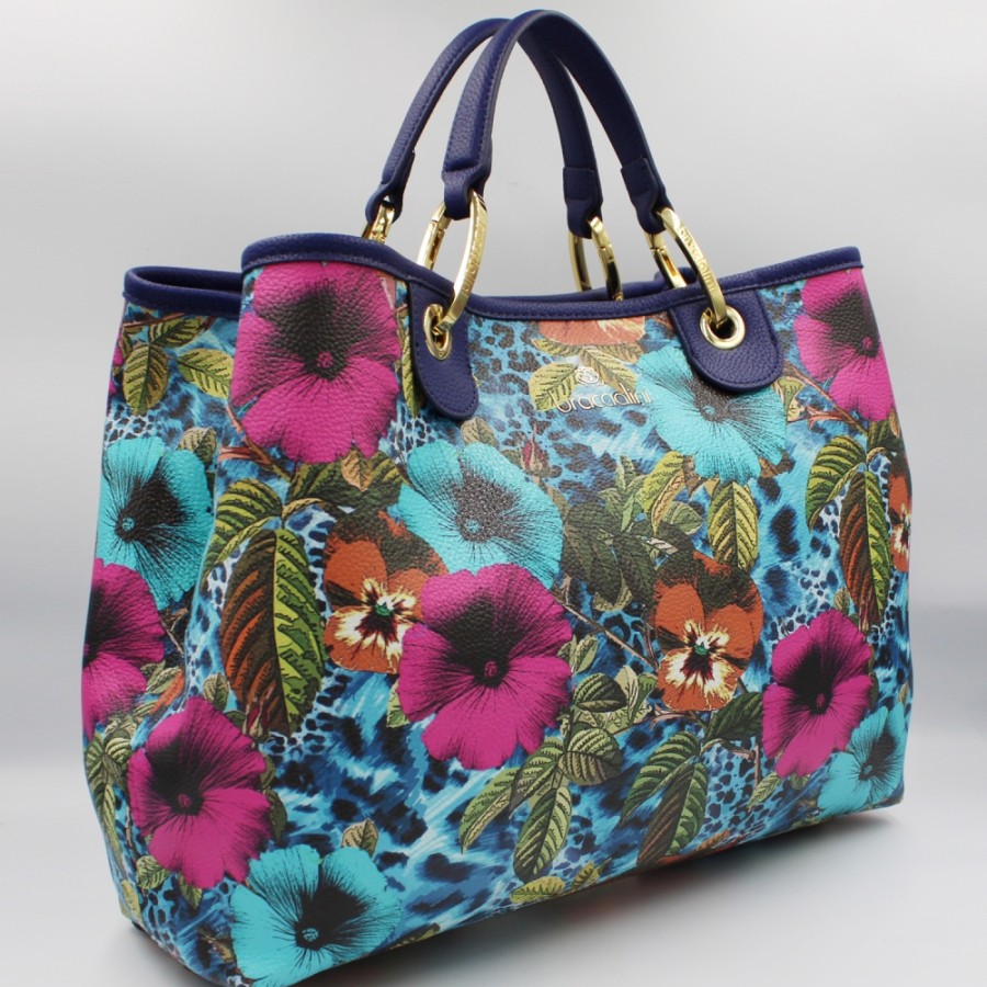 Borse Da Donna Braccialini | Braccialini Borsa Tote Beth Con Fiori Colorati B17382-Yy-2994-Uni