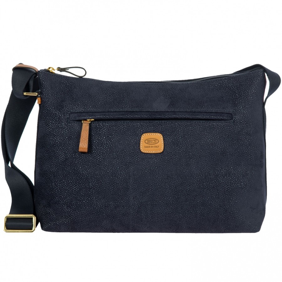 Borse Da Donna BRIC'S | Bric'S Life Borsa A Tracolla In Tessuto Antimacchia, Colore Blu Navy, Made In Italy Blf05801.396