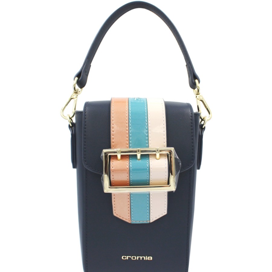 Borse Da Donna Cromia | Borsa Mini A Tracolla Cromia In Pelle Blu Con Fibbia 8051978055907/1404191