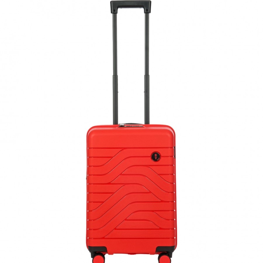 Bagagli: Borse Da Viaggio E Valigie BRIC'S BY | Bric'S By Ulisse Valigia Rigida Cabin Spinner Espandibile Rossa, S H. 55Cm/21,7 B1Y08430.019