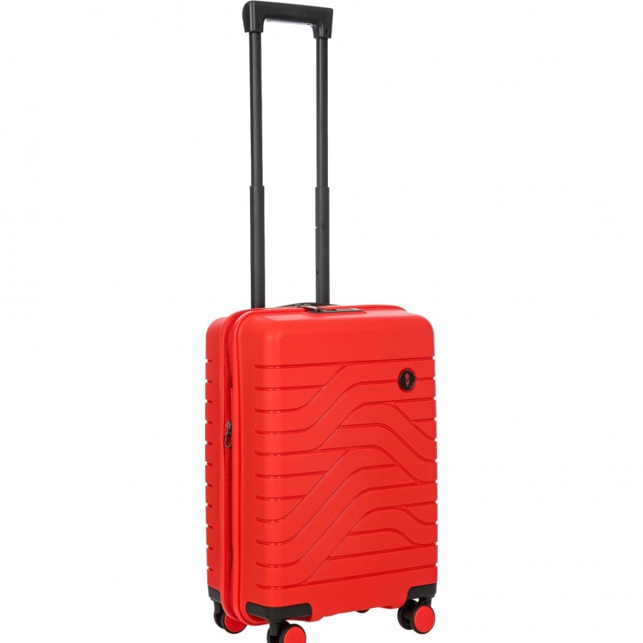 Bagagli: Borse Da Viaggio E Valigie BRIC'S BY | Bric'S By Ulisse Valigia Rigida Cabin Spinner Espandibile Rossa, S H. 55Cm/21,7 B1Y08430.019