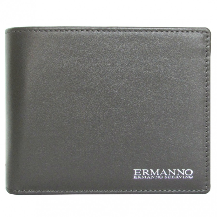 Accessori Da Uomo ERMANNO Ermanno Scervino | Ermanno Ermanno Scervino Portafoglio Da Uomo In Pelle Grigia Italiana 12600032A