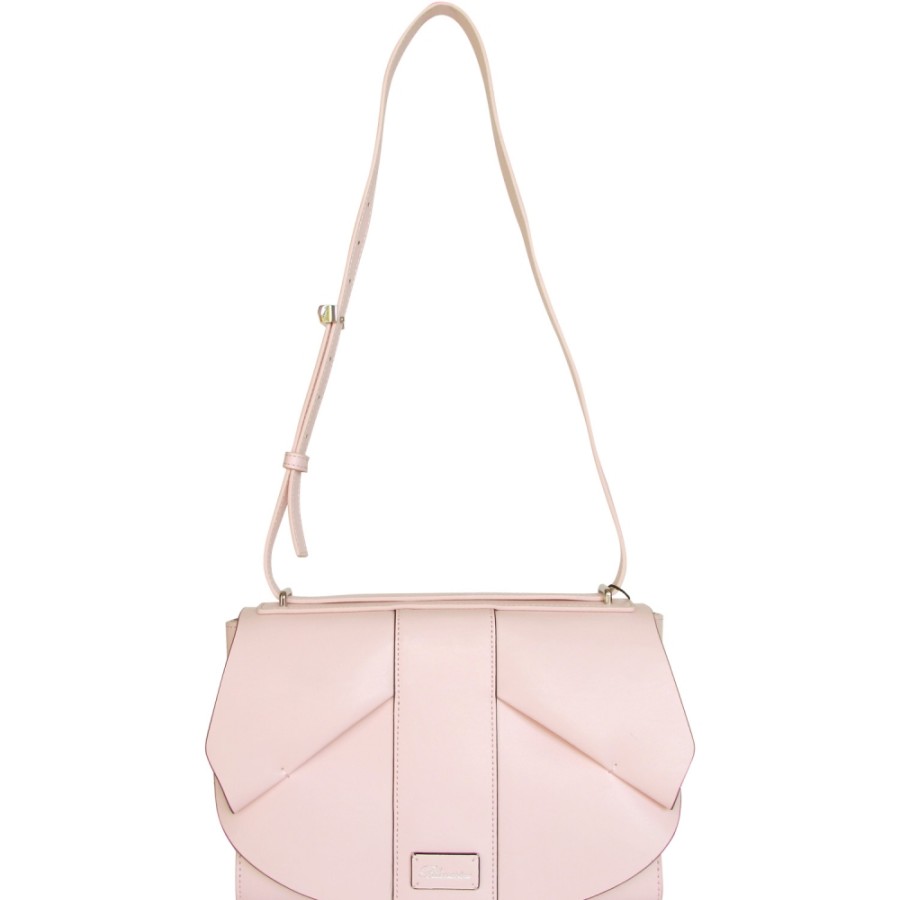 Borse Da Donna Blumarine | Borsa A Tracolla Blumarine Designer In Pelle Rosa Con Fiocco In Pelle B81Pwb350032050