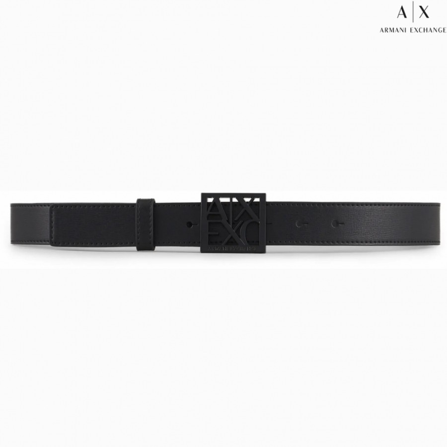 Accessori Da Donna scambio Armani | Armani Exchange Cintura Da Donna Nera, Con Fibbia Quadrata 9411300A874100020