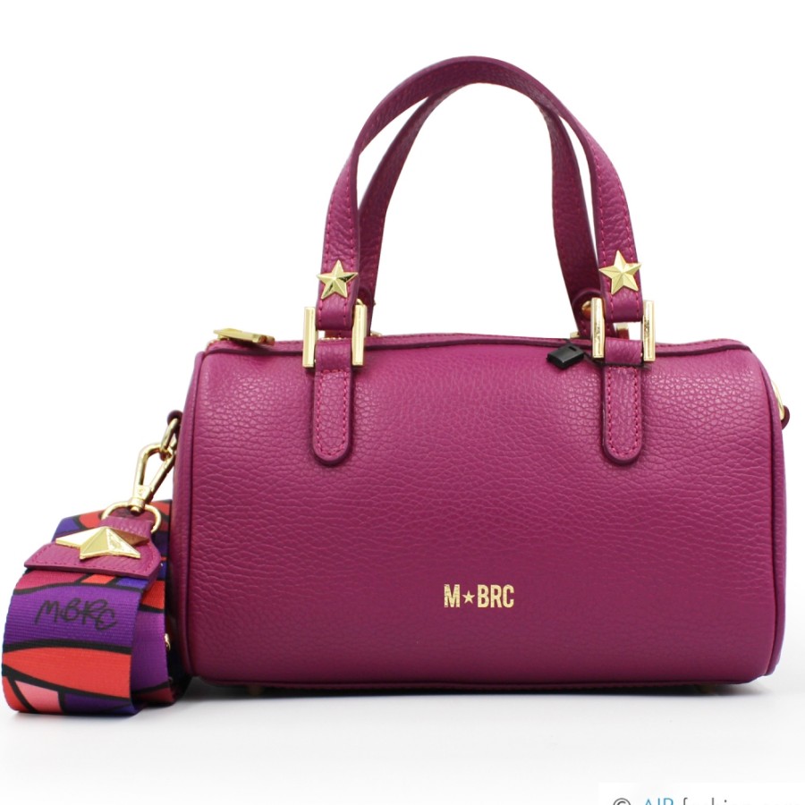 Borse Da Donna M*BRC | M*Brc Borsa Piccola In Pelle Color Rosa Lilla, Tracolla Con Fantasia Multicolor F_120_Amarena