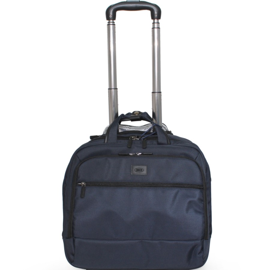 Borse Da Lavoro BRIC'S | Bric'S Borsa Porta Pilota Business Blu, Con 2 Ruote E Maniglia Retrattile Big08127.006