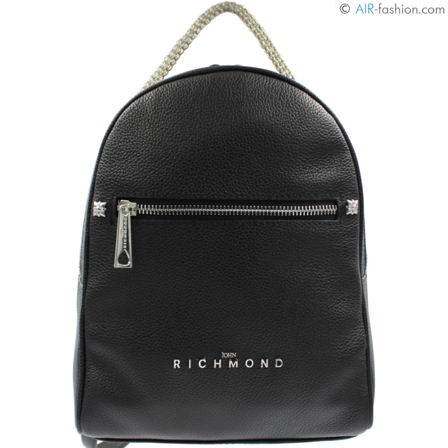 Borse Da Donna Giovanni Richmond | Zaino Piccolo Da Donna In Pelle Nera John Richmond, Made In Italy Jr-W-102