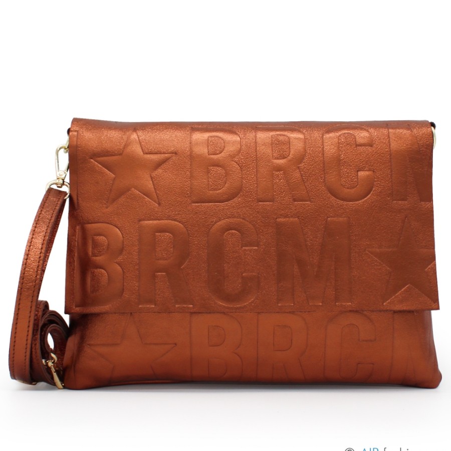 Borse Da Donna M*BRC | Borsa A Tracolla Maxi-Clutch M*Brc In Pelle Color Bronzo F260_Bronzo