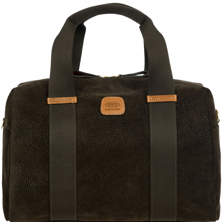 Borse Da Donna BRIC'S | Bric'S Life Borsa A Tracolla Da Donna, In Resistente Tessuto Color Oliva, Made In Italy Blf05806.378