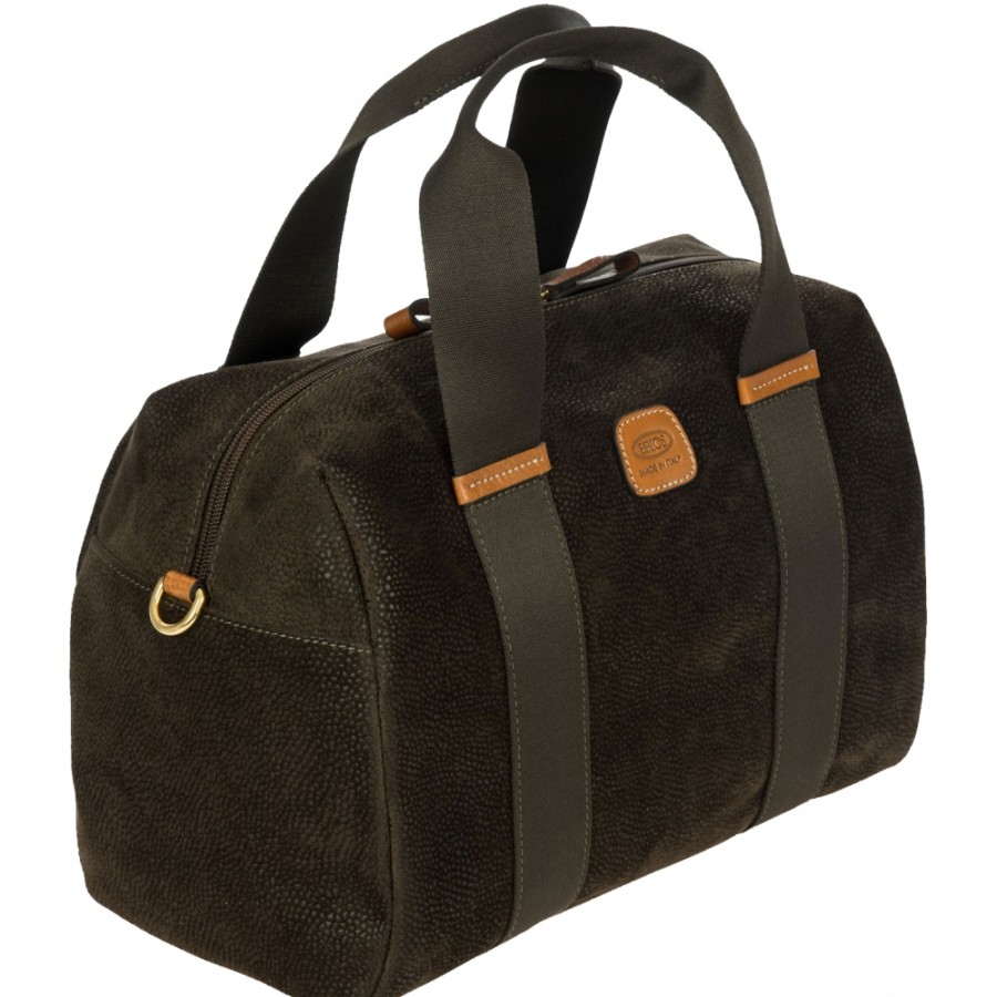 Borse Da Donna BRIC'S | Bric'S Life Borsa A Tracolla Da Donna, In Resistente Tessuto Color Oliva, Made In Italy Blf05806.378