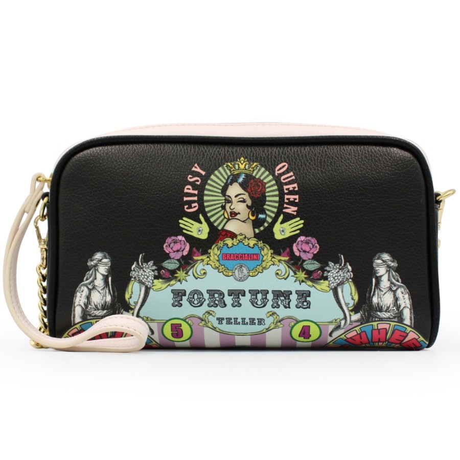 Borse Da Donna Braccialini | Braccialini Borsa A Spalla/Pochette Con Stampa Fantasia Cartomante B14306