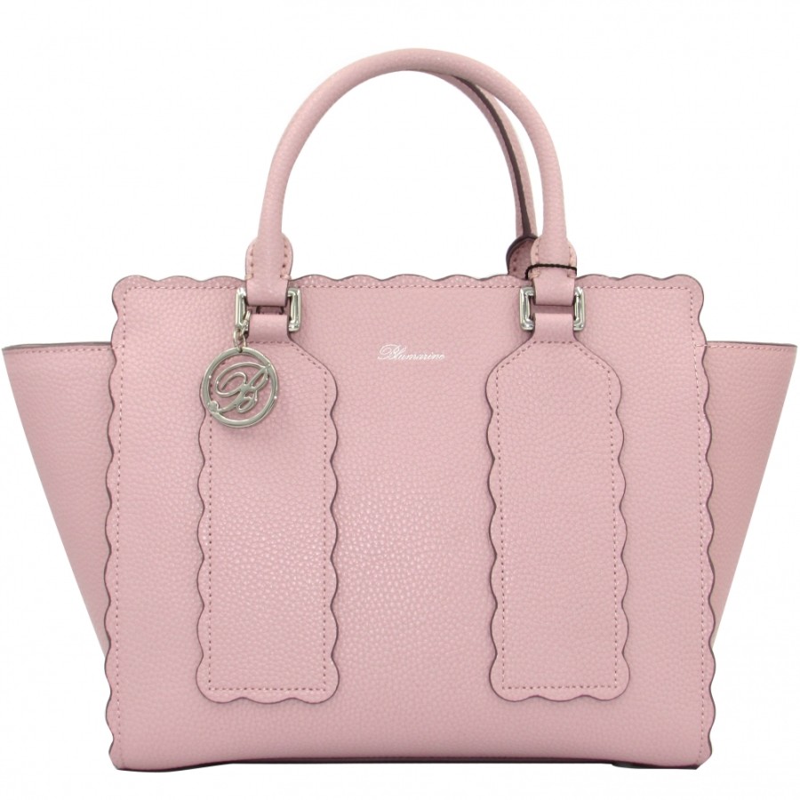 Borse Da Donna Blumarine | Blumarine Borsa + Portafoglio In Pelle Rosa Stile Belle Epoque Con Decoro Onde B83Pwb76004205C