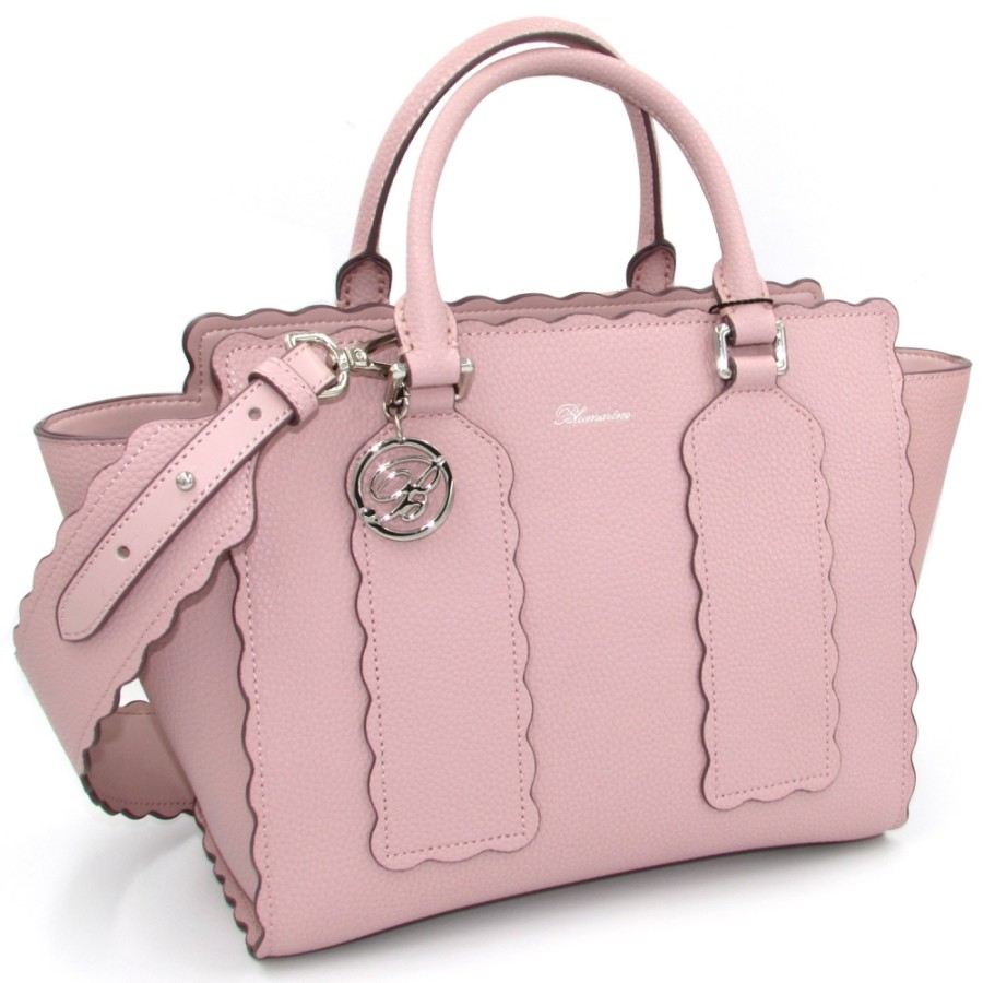 Borse Da Donna Blumarine | Blumarine Borsa + Portafoglio In Pelle Rosa Stile Belle Epoque Con Decoro Onde B83Pwb76004205C