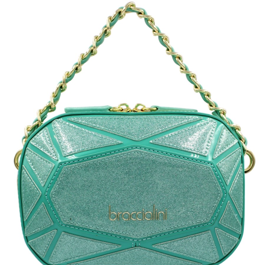 Borse Da Donna Braccialini | Braccialini Shape Designer Borsa A Forma Di Zaffiro Verde B17123-Yy