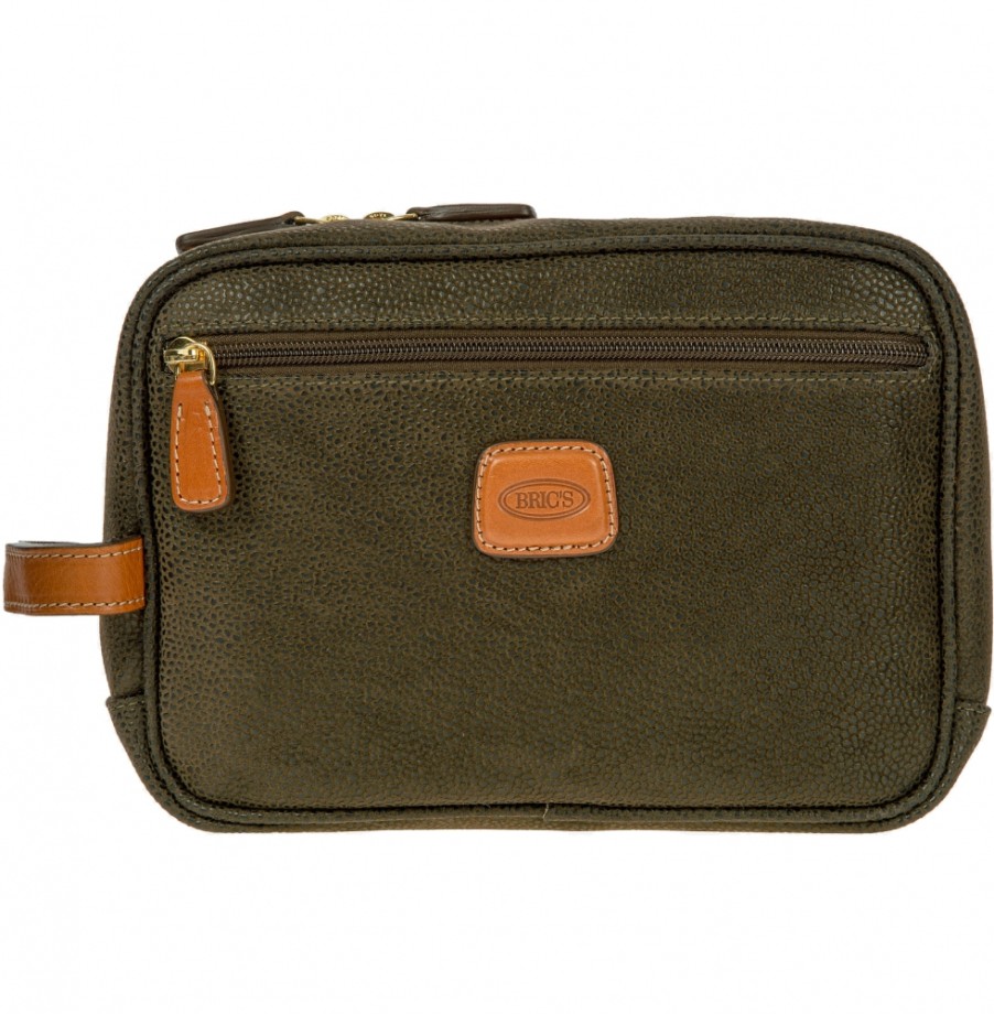 Bagagli: Borse Da Viaggio E Valigie BRIC'S | Bric'S Life Beauty-Case Borsa Da Viaggio Per Cosmetici, Colore Marrone Oliva Blf00601.378