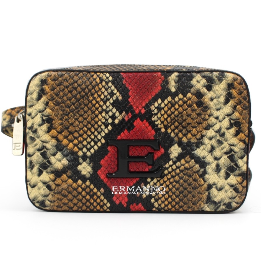 Borse Da Donna ERMANNO Ermanno Scervino | Ermanno Ermanno Scervino Borsa A Tracolla/Marsupio In Pelle Con Motivo Pitone 12400783