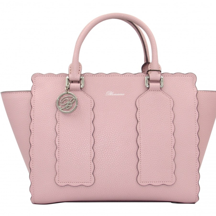 Borse Da Donna Blumarine | Blumarine Borsa + Portafoglio In Pelle Rosa Stile Belle Epoque Con Decoro Onde B83Pwb760042050