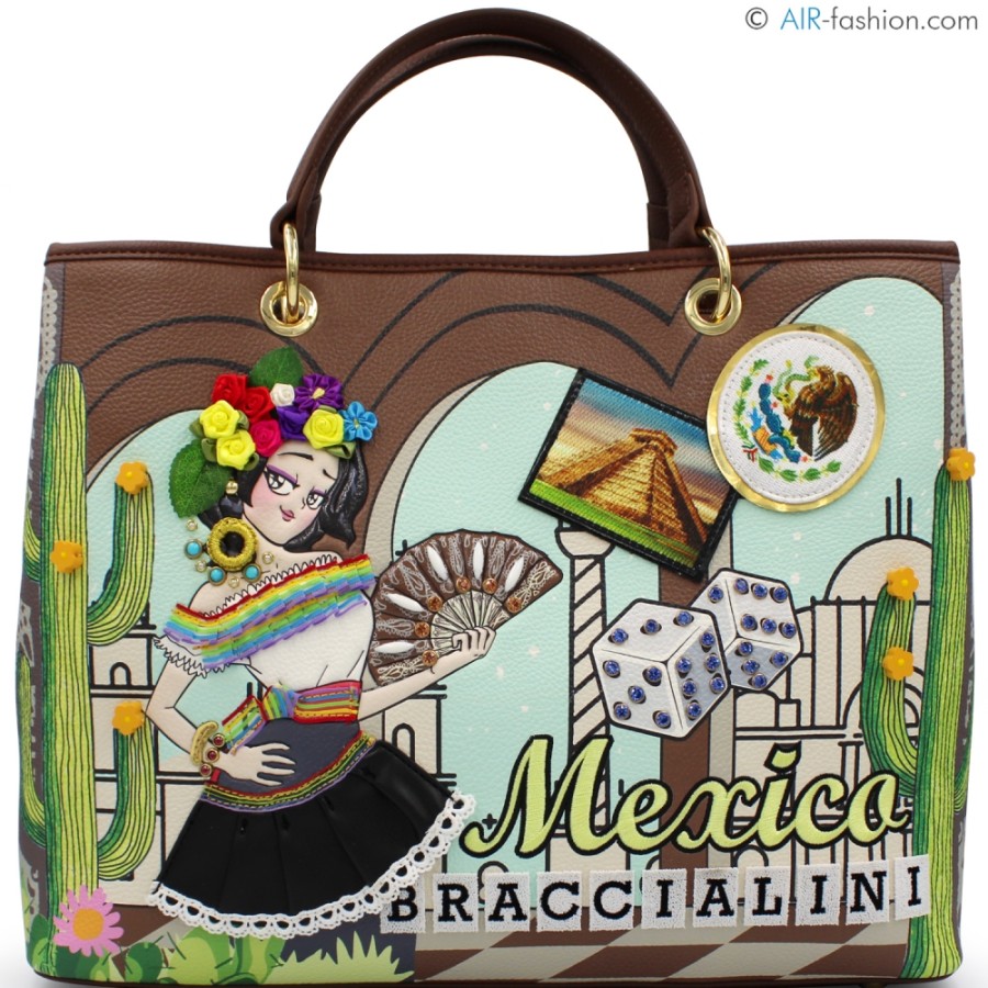 Borse Da Donna Braccialini | Borsa Tote Con Cartoline Braccialini, A Tema Sulle Corse Automobilistiche A Monte Carlo B17371-Yy-818-Uni