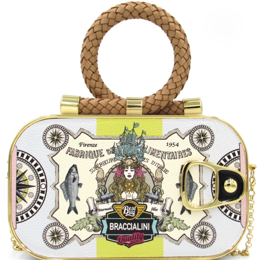 Borse Da Donna Braccialini | Borsa Artistica Braccialini Temi In Stile Pop Art A Forma Di Barattolo Di Latta Con Sardine B13172