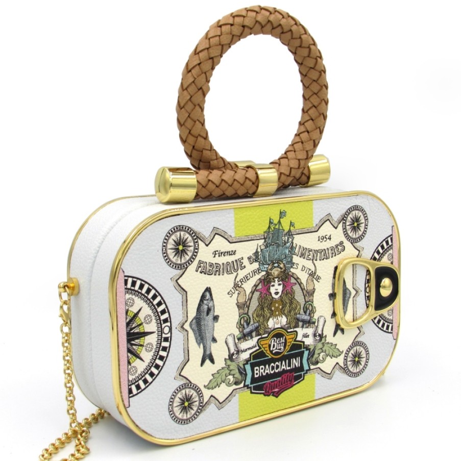 Borse Da Donna Braccialini | Borsa Artistica Braccialini Temi In Stile Pop Art A Forma Di Barattolo Di Latta Con Sardine B13172