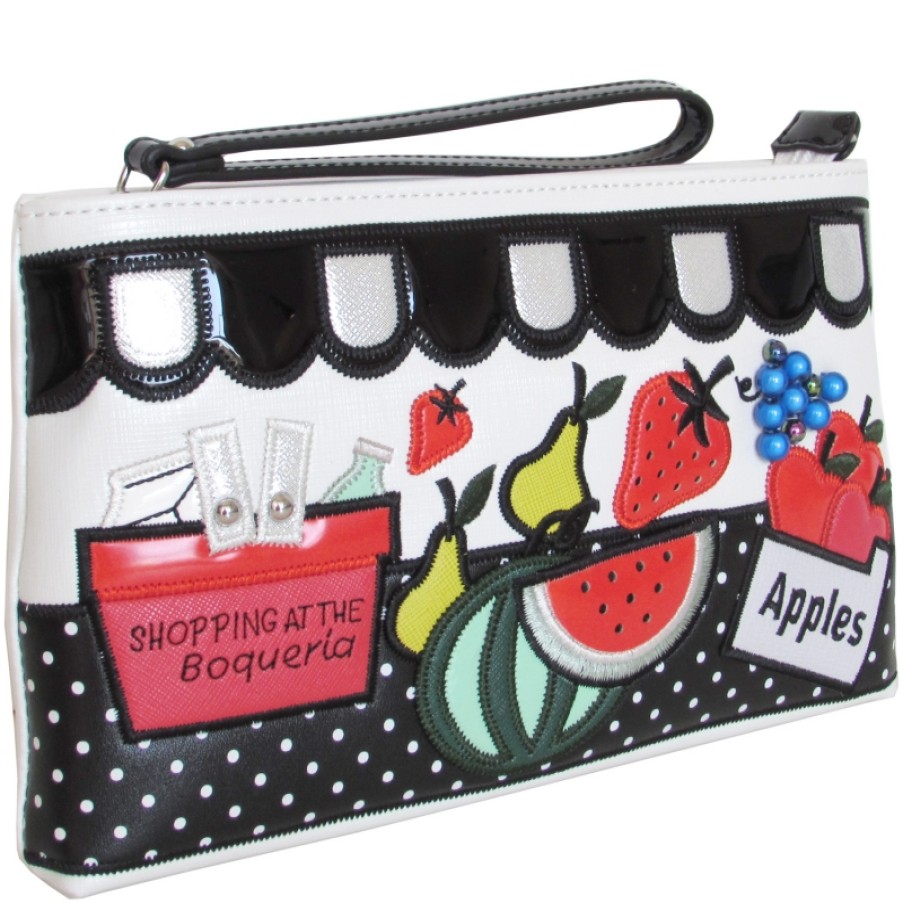 Borse Da Donna Tua Braccialini | Borsa Tua Braccialini Pochette Con Shopping Alla Boqueria Collage B11265