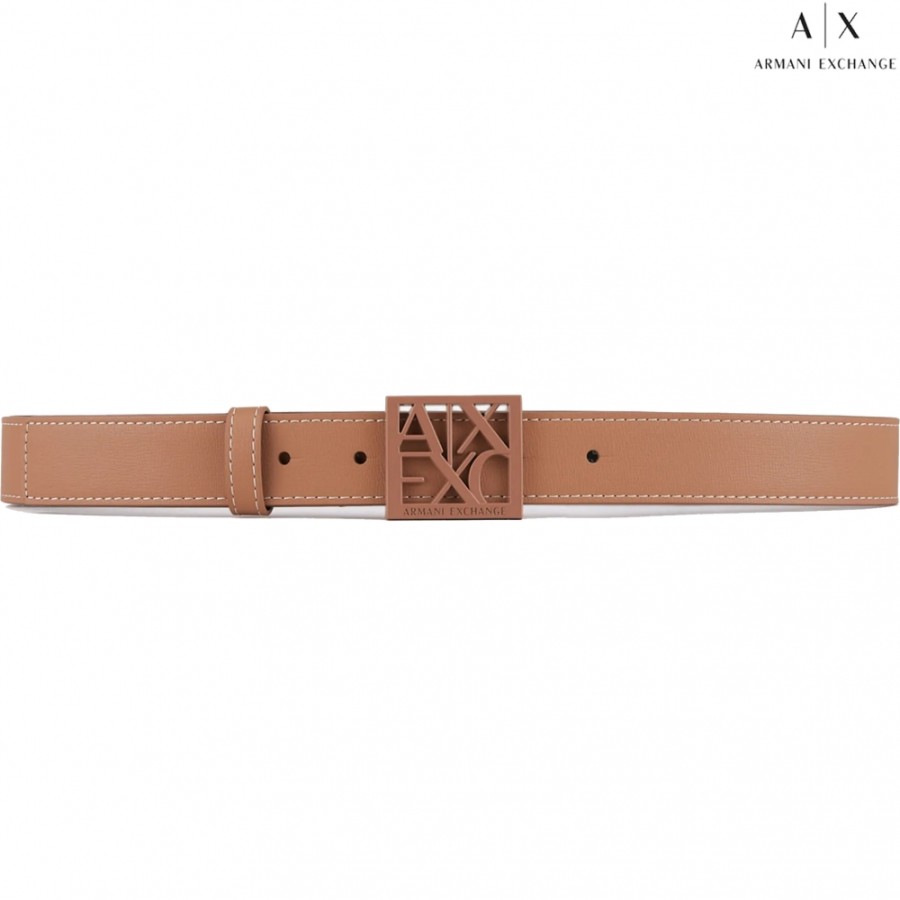 Accessori Da Donna scambio Armani | Armani Exchange Cintura Da Donna Con Fibbia Quadrata, Colore Ocra 9411300A874109352