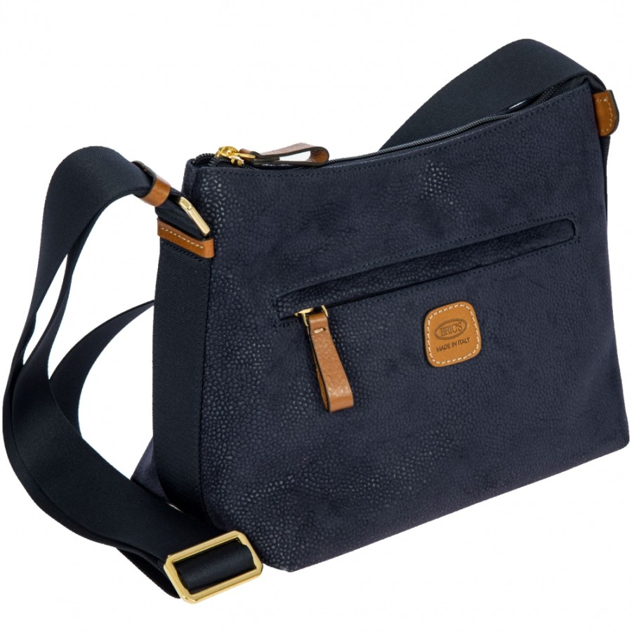 Borse Da Donna BRIC'S | Bric'S Life Borsa A Tracolla Piccola Blu-Navy In Tessuto Resistente Made In Italy Blf05802.396