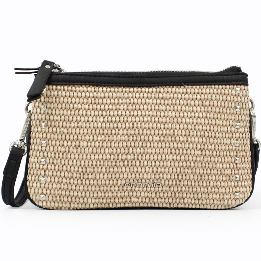 Borse Da Donna Cromia | Pochette Cromia In Paglia Con Borchie, Con Tracolla Crossbody 2600271