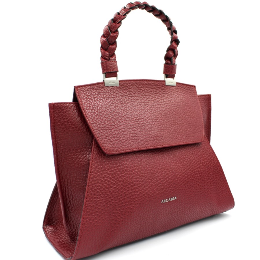 Borse Da Donna ARCADIA | Borsa Arcadia In Pelle Bordeaux Made In Italy 2101