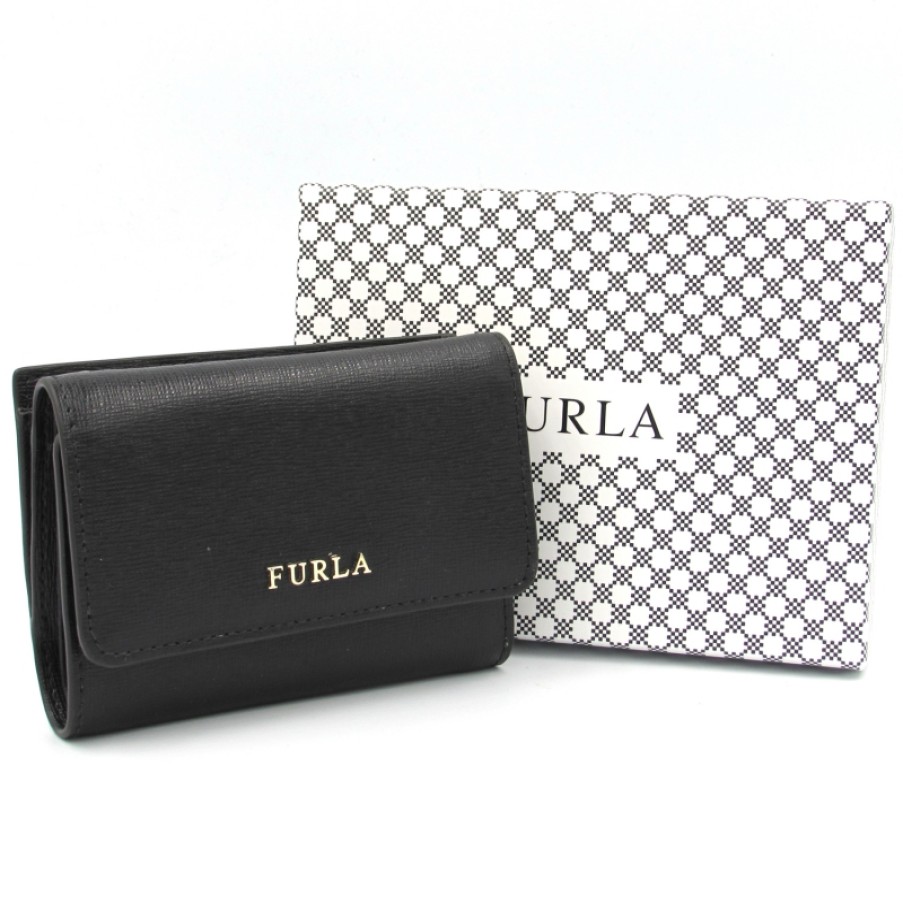 Accessori Da Donna FURLA | Furla Babylon Mini Portafoglio In Pelle Nera 1000386